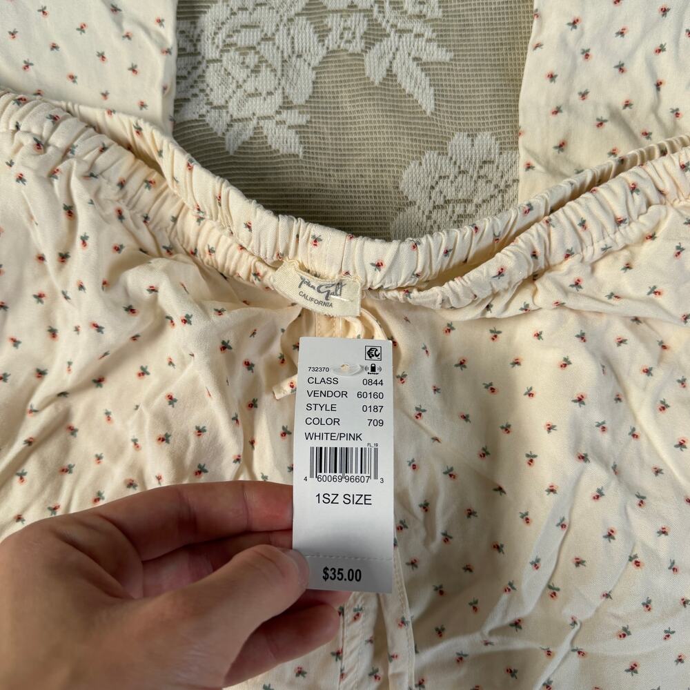 Brandy Melville Floral Pajama Pants One Size NWT - Picture 3 of 3